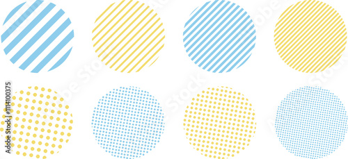 幾何学的な抽象的なの円の素材セット　ベクター　Abstract dot circle, circle geometric dot gradient