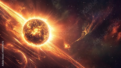 Earth's magnetic field. Communication between the Sun and Earth, space weather. Particle explosions and the Sun's magnetic field affect the magnetosphere.