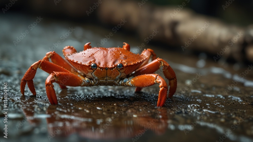 Red Crab on Beach Red Crab on Beach