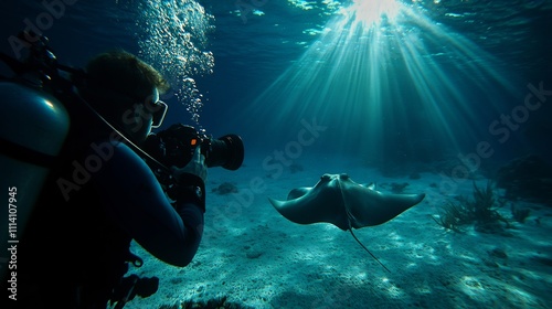 Underwater Photographer Captures Majestic Stingray photo