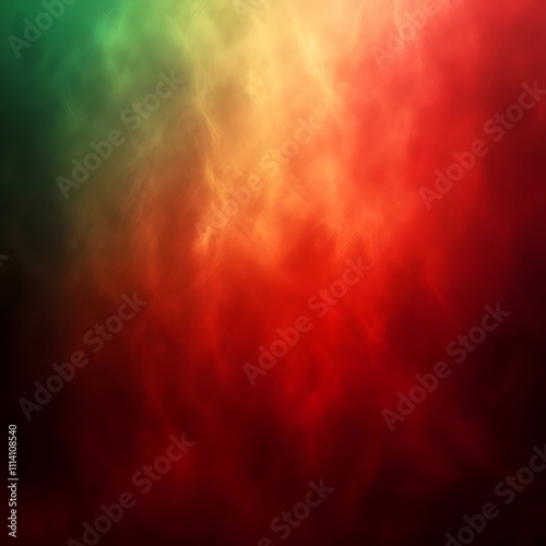 Red and green gradient background with Golden light in the lower center