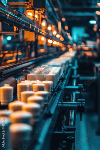 Dairy Product Inspection on Conveyor Belt in Food Factory - Quality Control and Manufacturing Process