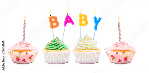 brennende kerzen mit happy baby