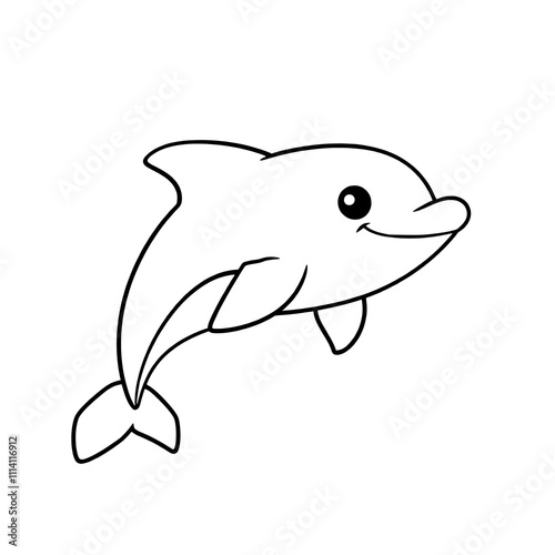 illustration of cartoon dolphin photo