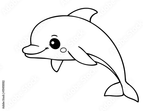 illustration of cartoon dolphin