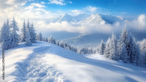 winter landscape in the mountains