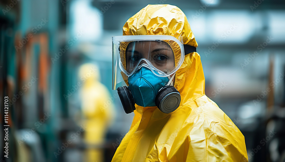 worker in protective gear stands confidently among tools and equipment worker in protective gear stands confidently among tools and equipment