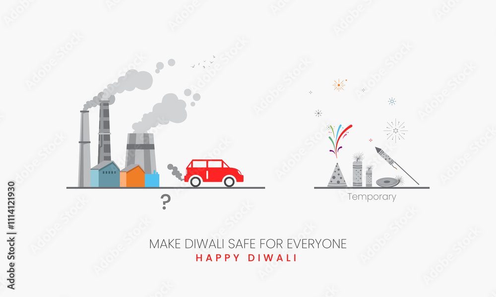 Naklejka premium Happy Deepavali or Diwali creative concept. Festival of Lights. Diwali holiday Background with rangoli, Diwali celebration greeting card, 3d illustration.