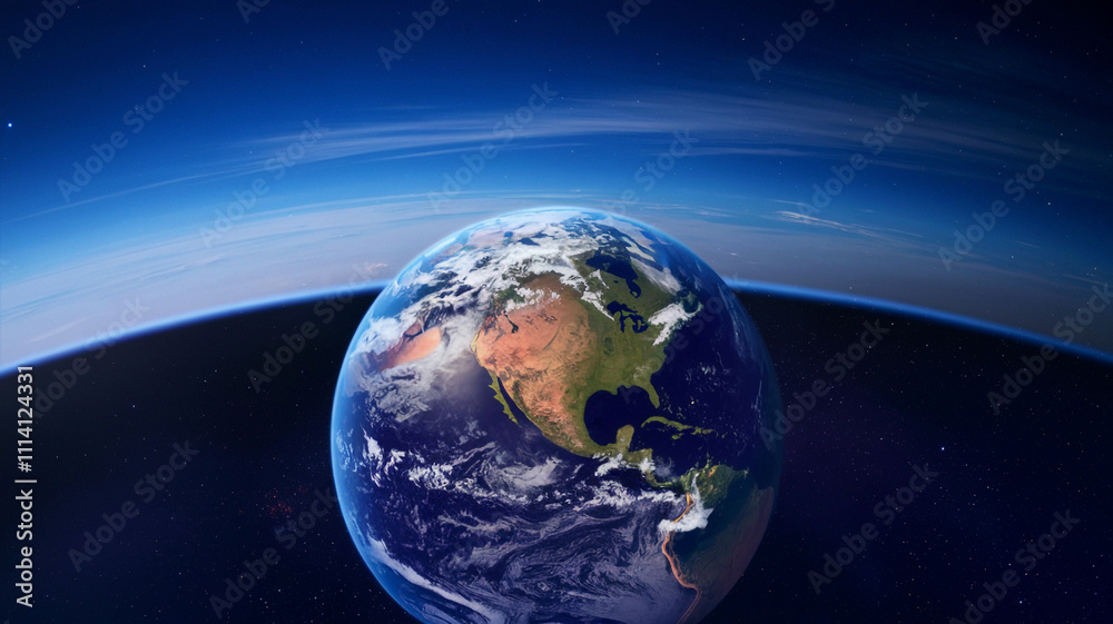 Fototapeta premium earth and moon