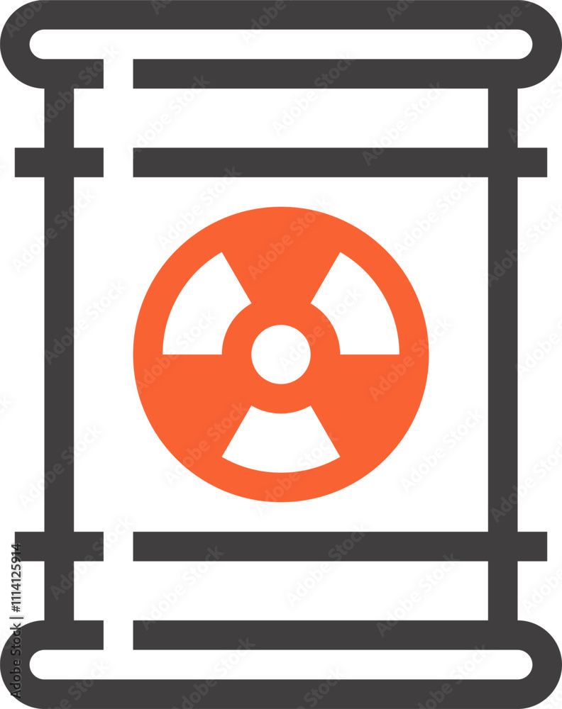 radioactive waste icon