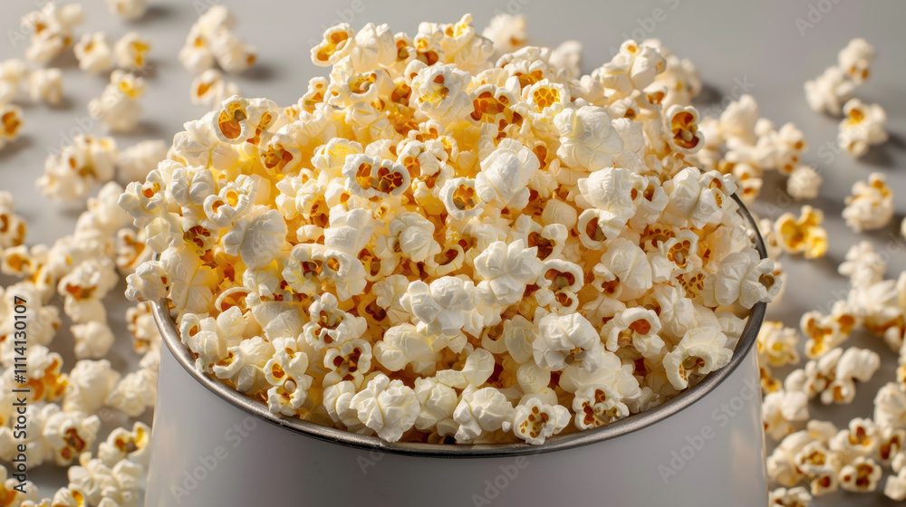 Popcorn factory. A bowl filled with fluffy popcorn sits amidst scattered kernels, showcasing a popular snack perfect for movies or gatherings. Popcorn factory. A bowl filled with fluffy popcorn sits amidst scattered kernels, showcasing a popular snack perfect for movies or gatherings.