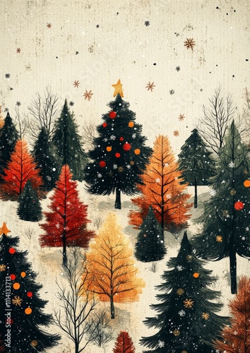 A green Christmas sweater pattern with a white background.