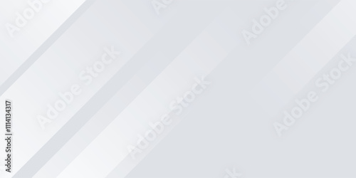 Diagonal grey gradient lines background. Abstract silver stripes wallpaper. Abstract gray tech backdrop. Oblique gris texture for graphic design, poster, banner, flyer, brochure, presentation. Vector