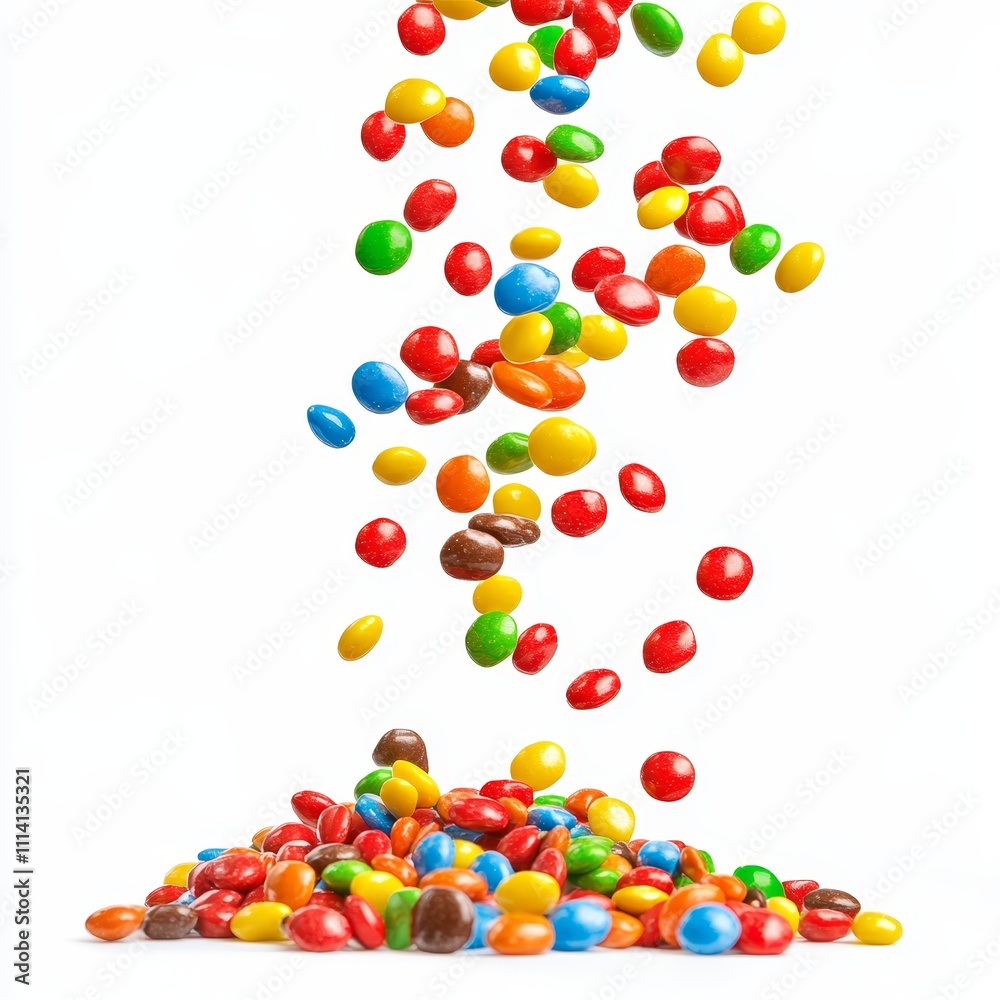 Vibrant collection of colorful candy spilling from a jar, creating a cheerful and playful scene for sweet lovers. Vibrant collection of colorful candy spilling from a jar, creating a cheerful and playful scene for sweet lovers.