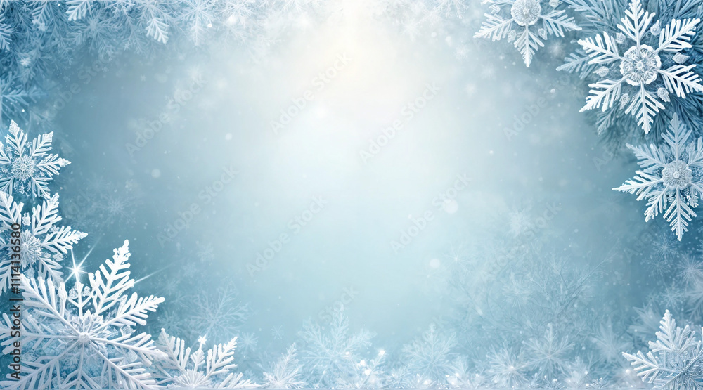 blue winter christmas background with snowflakes and snowfall blue winter christmas background with snowflakes and snowfall