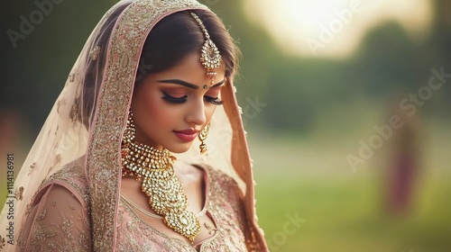 Traditional Indian Wedding Celebration with Bride and Groom Sharing a Joyful Moment