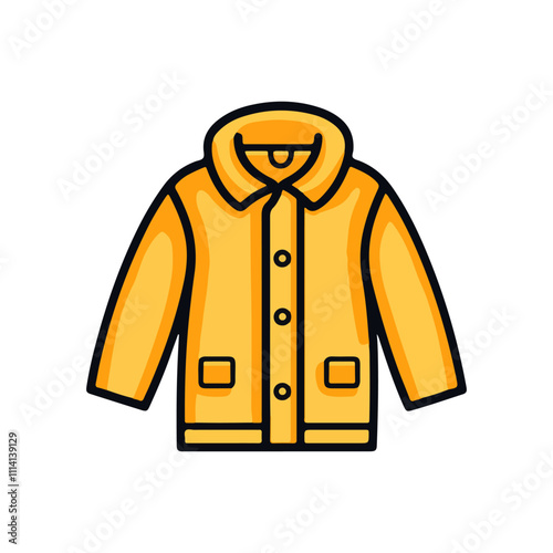 illustration of yellow winter jacket vector