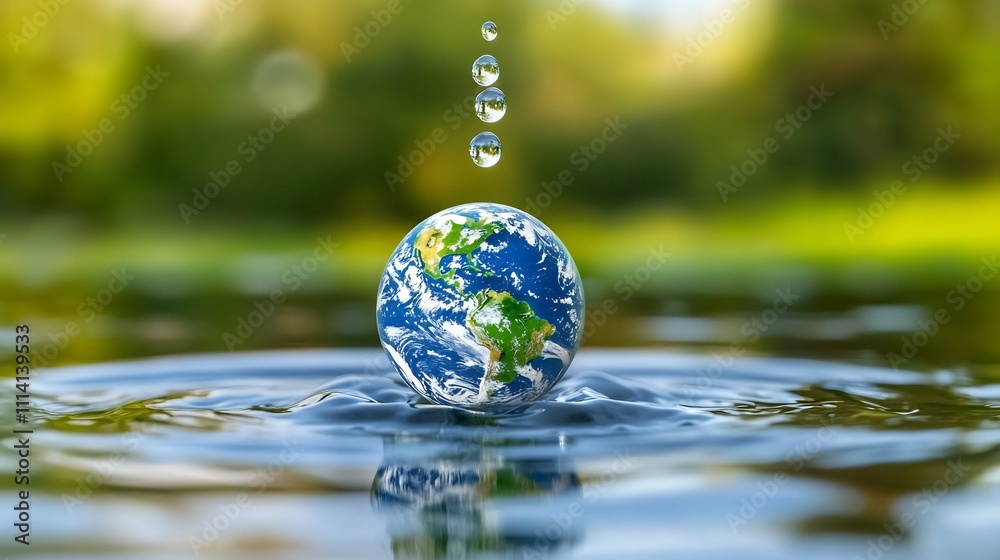 Encapsulated Globe - Environmental Preservation Concept Encapsulated Globe - Environmental Preservation Concept