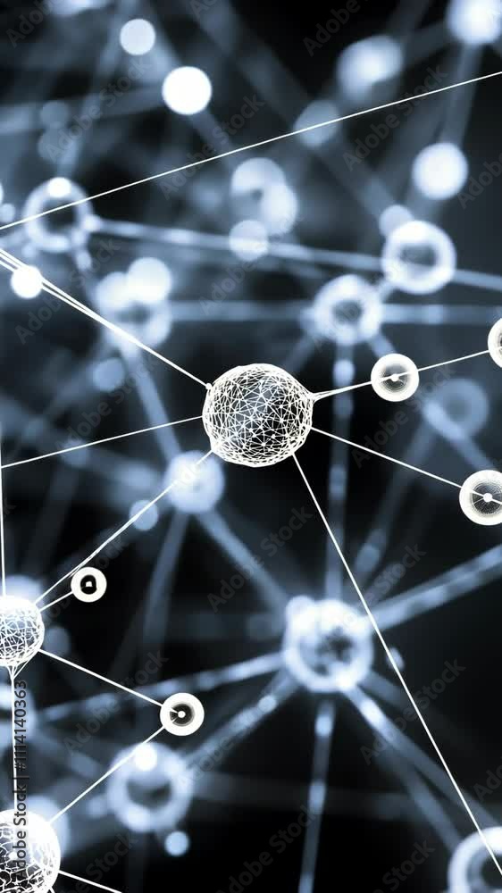 Visual representation of interconnected molecules and the dynamic structure of networks at the microscopic level