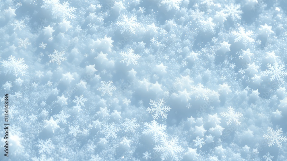 Vibrant Snowflakes: Frozen Water Crystals, Winter Mood Vibrant Snowflakes: Frozen Water Crystals, Winter Mood