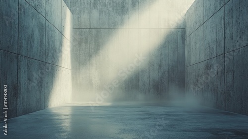 Front-perspective of a beautiful concrete wall  dust in the air