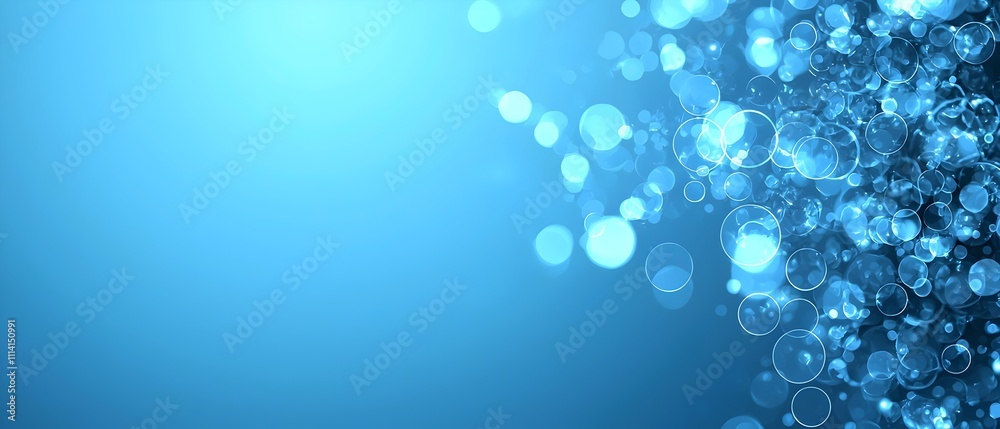 A mesmerizing abstract background featuring shimmering blue bubbles on a vibrant blue gradient, creating a dreamy and enchanting atmosphere. A mesmerizing abstract background featuring shimmering blue bubbles on a vibrant blue gradient, creating a dreamy and enchanting atmosphere.