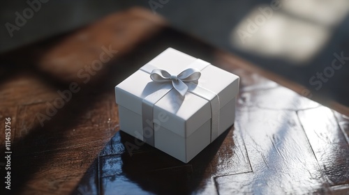 A neatly placed tissue box on a modern bedside table, enhancing the cozy atmosphere of a stylish bedroom.