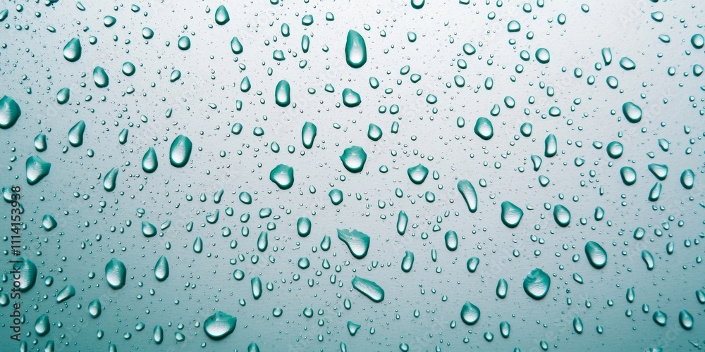 A close-up view of water droplets on a textured surface, creating a serene and fresh atmosphere. A close-up view of water droplets on a textured surface, creating a serene and fresh atmosphere.