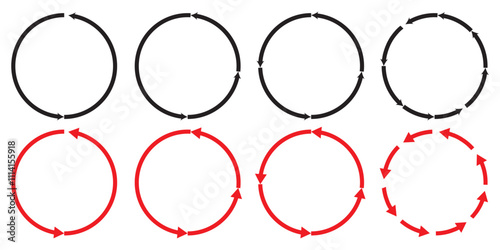 Refresh recycle icon, symbol. Reload, refuse, rotate black logo design. Vector