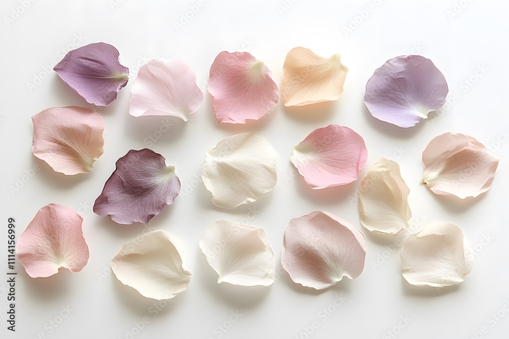 delicate petals arranged in pastel colors with purple, pink, and white tones for a romantic floral pattern delicate petals arranged in pastel colors with purple, pink, and white tones for a romantic floral pattern