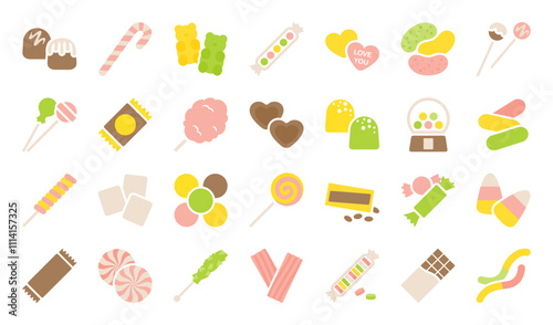 A set of candy themed icons
