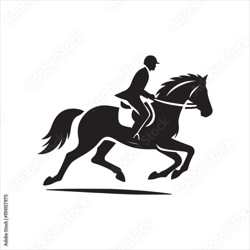 horse racing silhouette