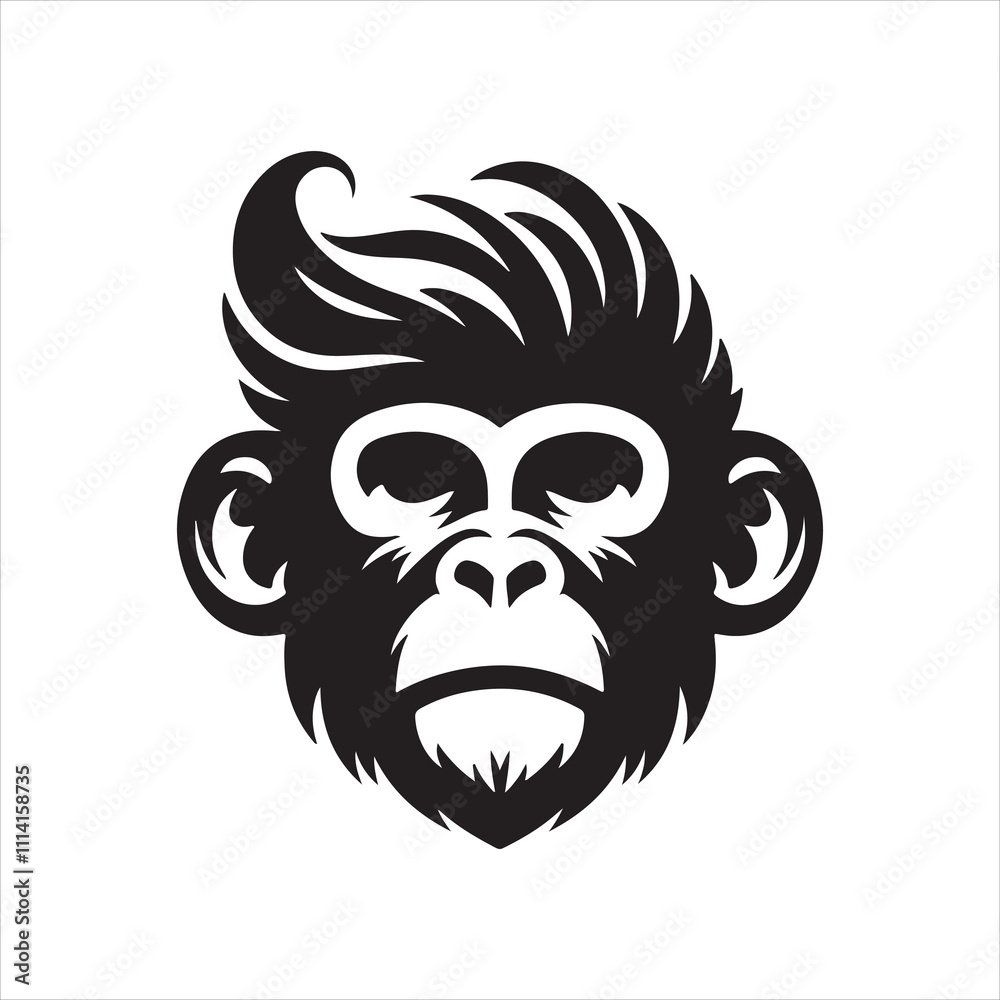 Obraz premium Monkey head mascot