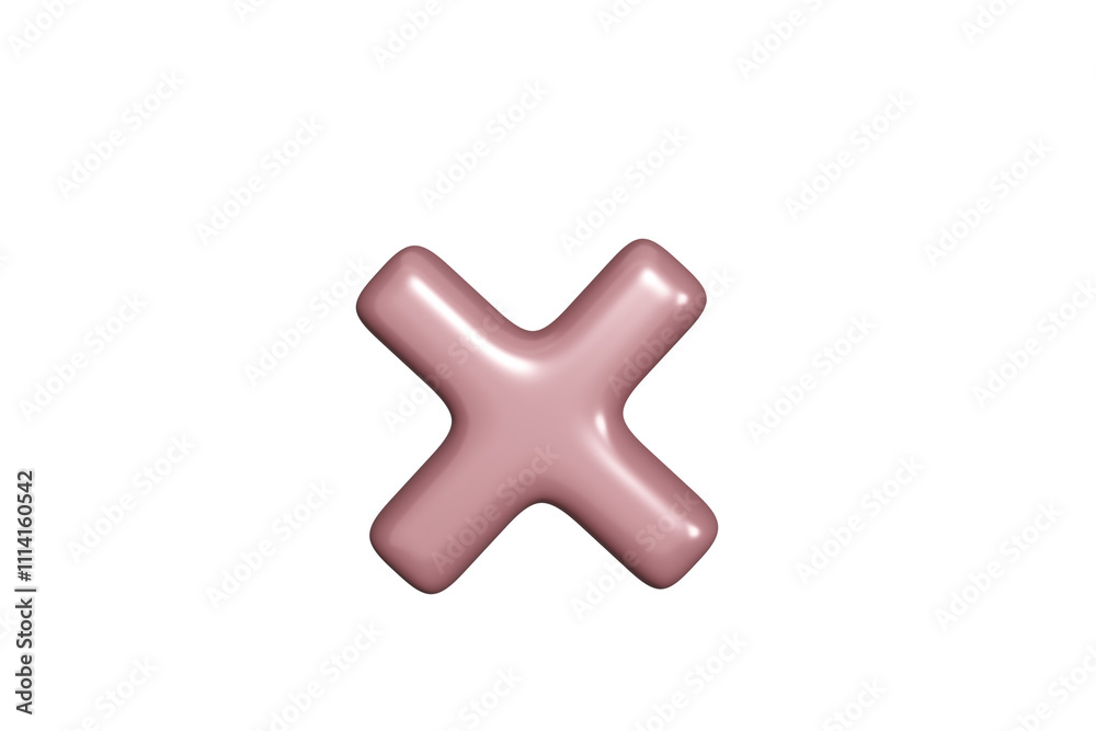 Obraz premium red cross mark, 3D