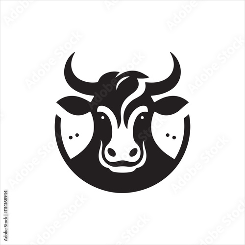 black and white cow