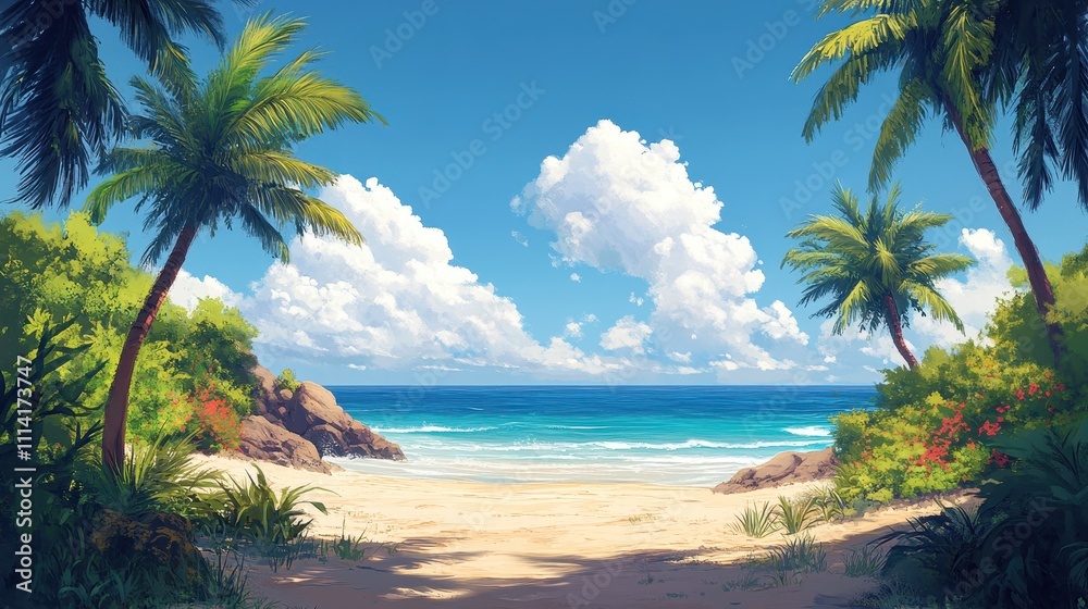 Obraz premium Beach backgrounds outdoors horizon.