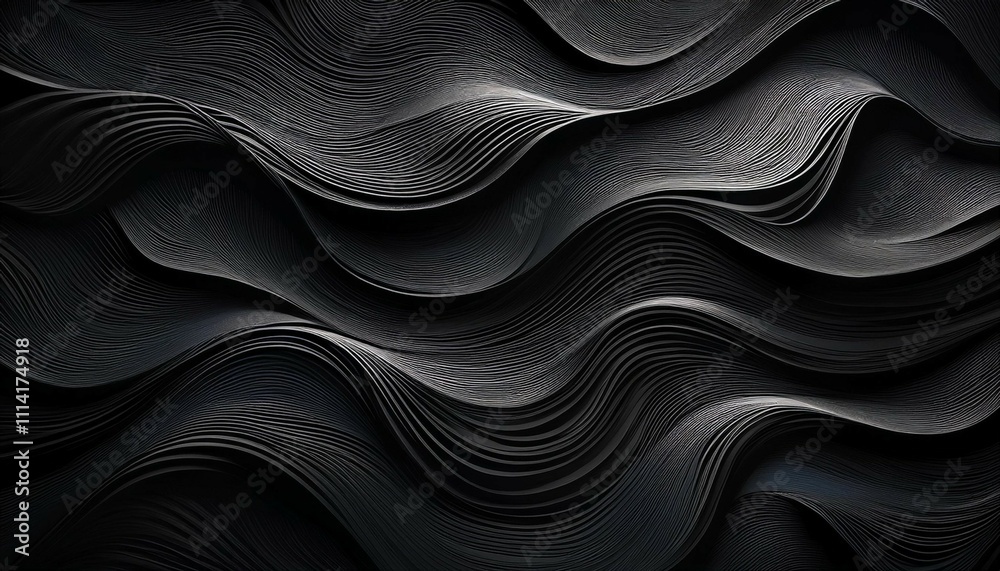 Fototapeta premium black background with waves pattern