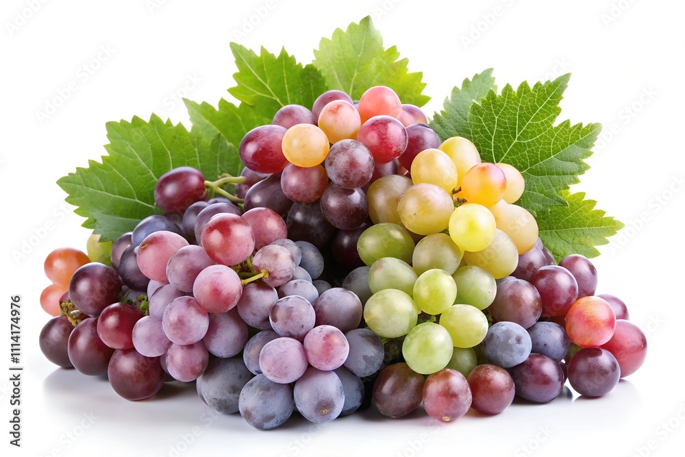 Fototapeta premium Grapes on white background