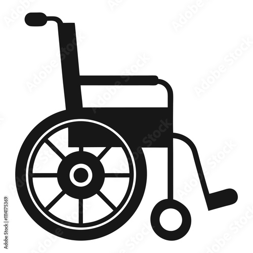 Creative Wheelchair Icon Vector Illustration Concept