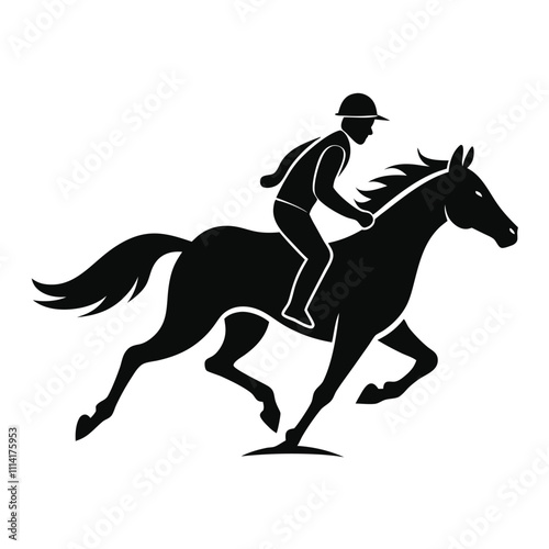 Fast Running Horse Vector Illustration