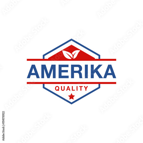 logo letter Amerika Quality Food restaurant vector 