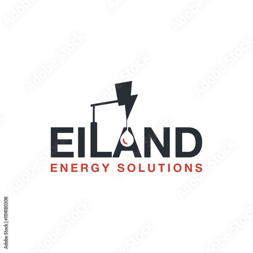 logo letter Eiland energy oil and gas solutions vector