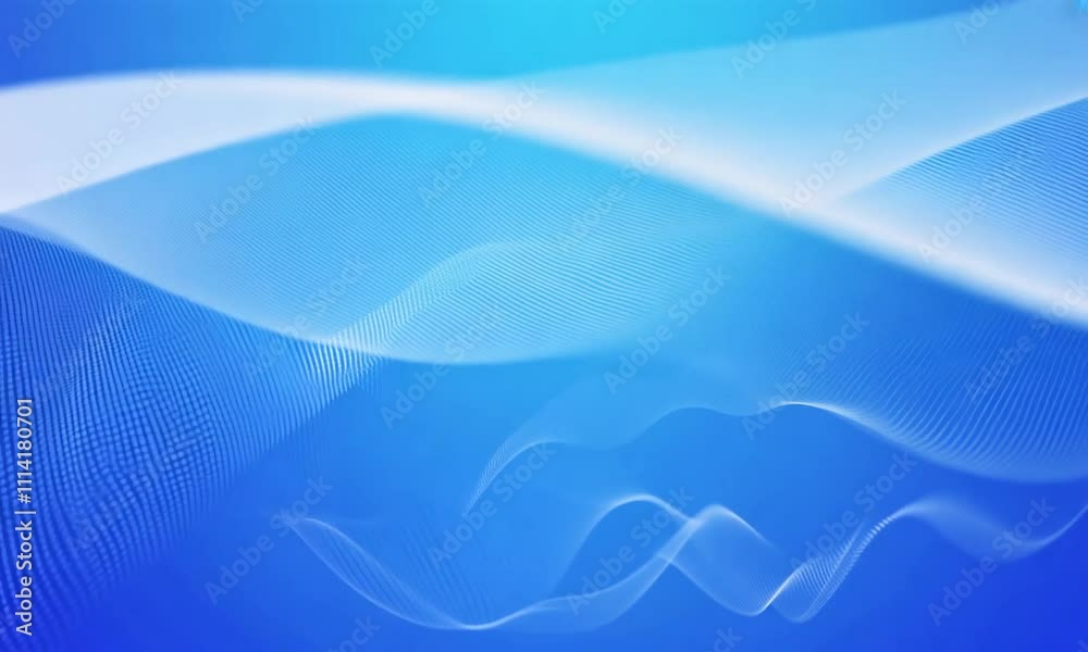 blue gradient background with white dots and subtle curves