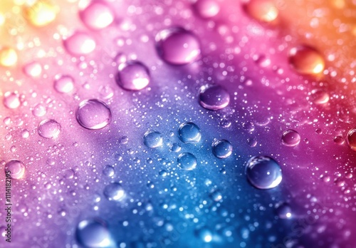 The droplets are of various sizes