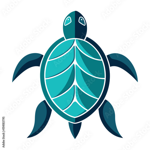 Sea life turtle icon vector illustration photo