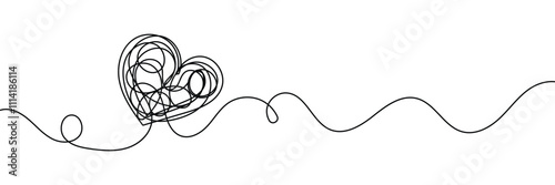 hand-drawn scribbles of tangled intertwined lines in different shapes and size. editable line. adjusta ble stroke width on white background.