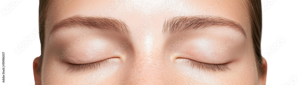 Calm and serene closed eyes of a person. Calm and serene closed eyes of a person.