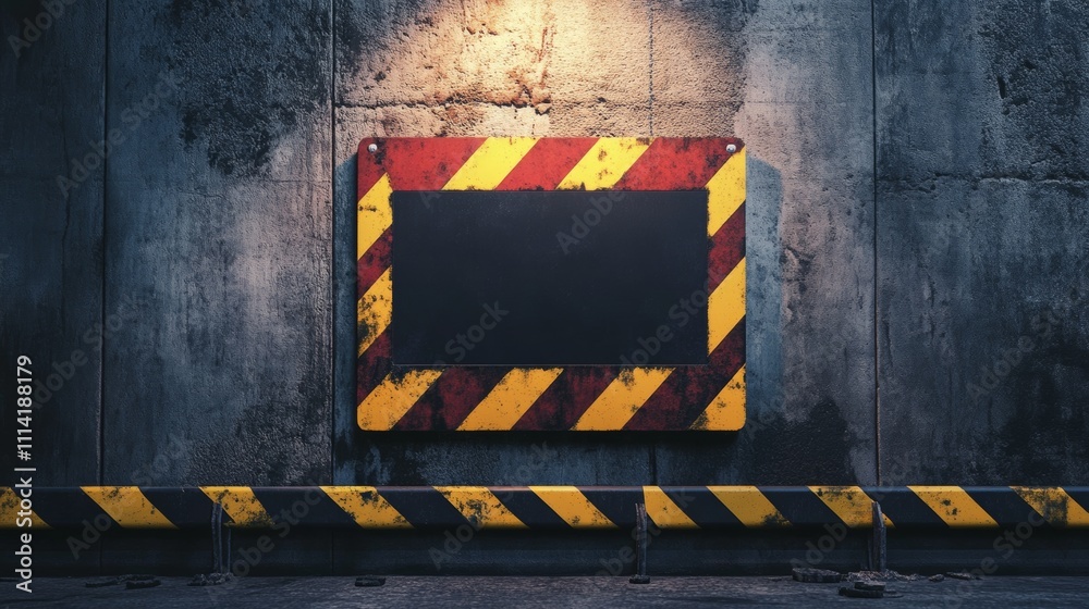 Naklejka premium security warning notification background concept with copy space