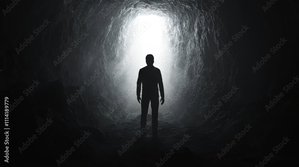 Obraz premium Dark Silhouette Against A Void