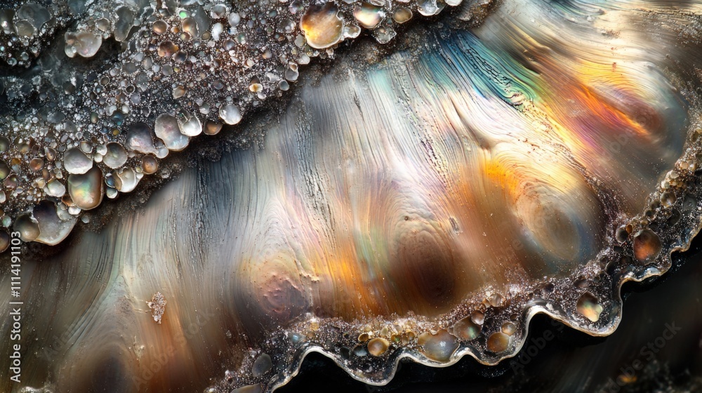 Nacreous Texture. Holographic Fluid Background Nacreous Texture. Holographic Fluid Background